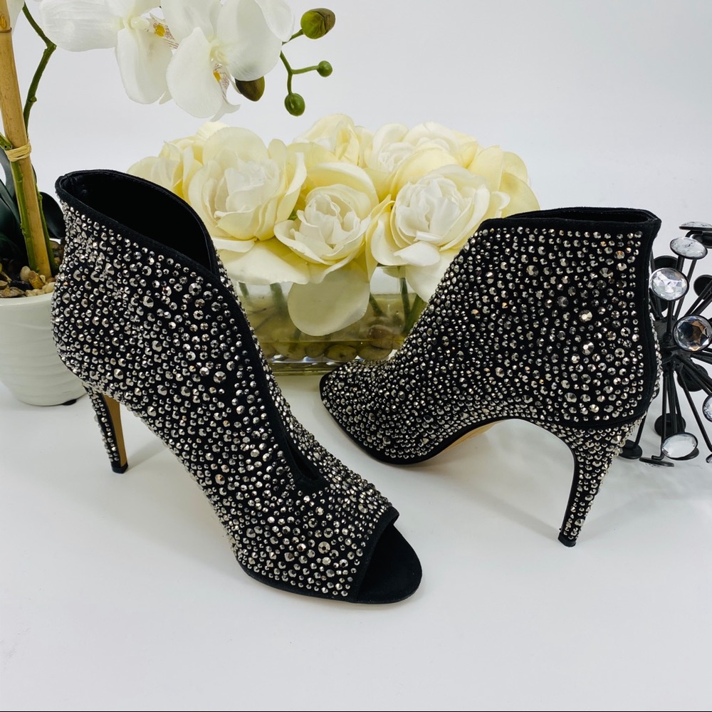 INC Bling Raeanne Open Toe Ankle Boots Booties - Picture 5 of 8